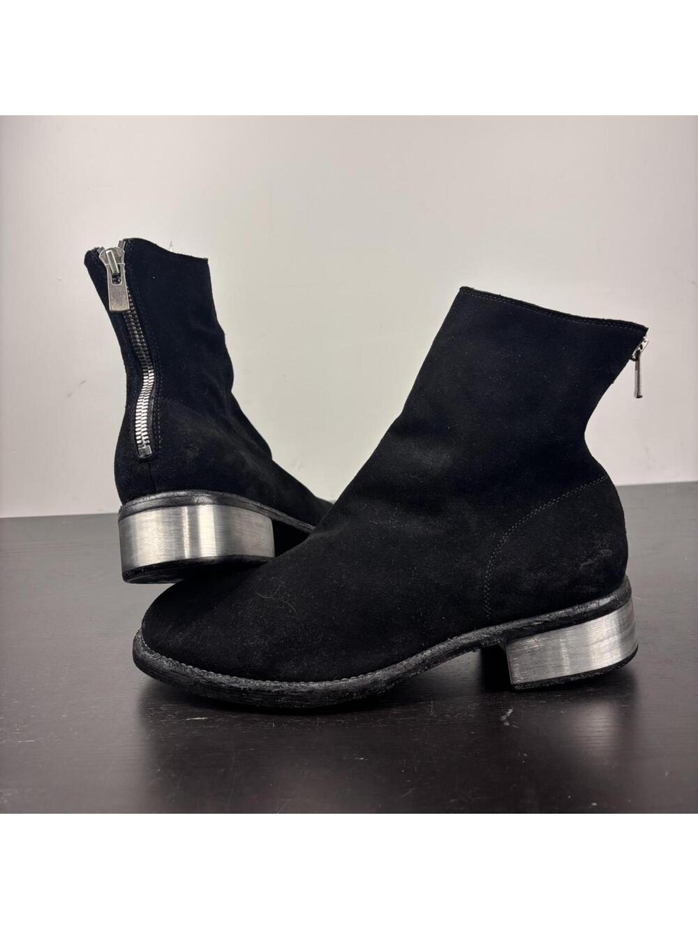 Guidi 788ZI  – Black Suede w/ Metal Heel – Size 45